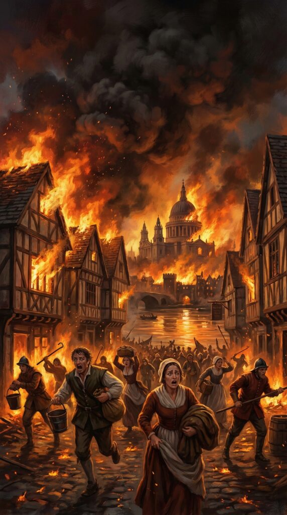 The Great Fire of London began on September 2, 1666, devastating the city and leading to significant changes in building regulations and firefighting methods.